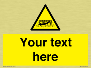 Custom Warning strong river flows